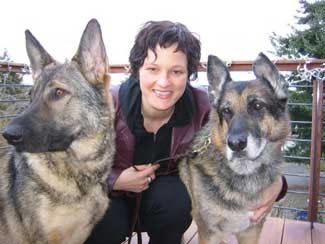 Eva and her dogs